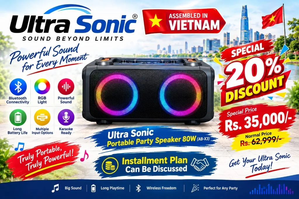 Ultra Sonic Portable Party Speaker 80W (AB-X3)